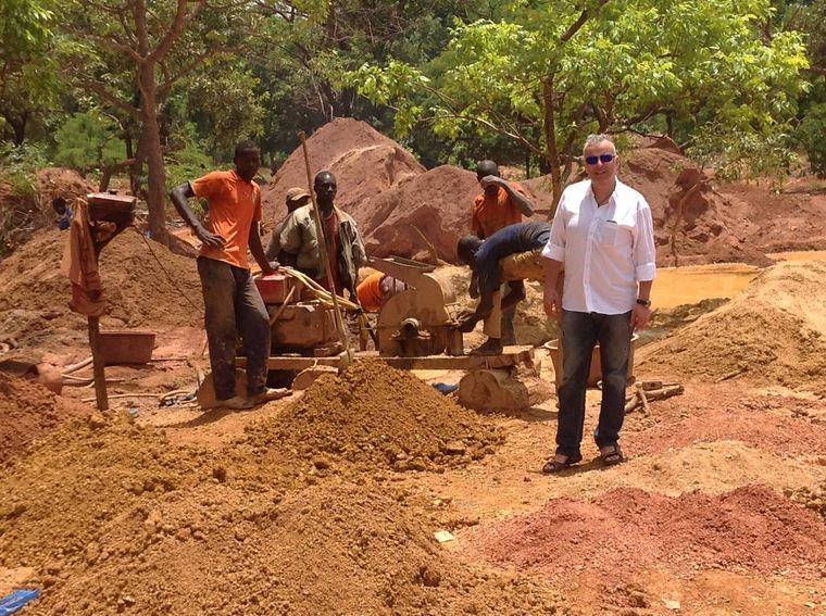 At a mining site in Africa